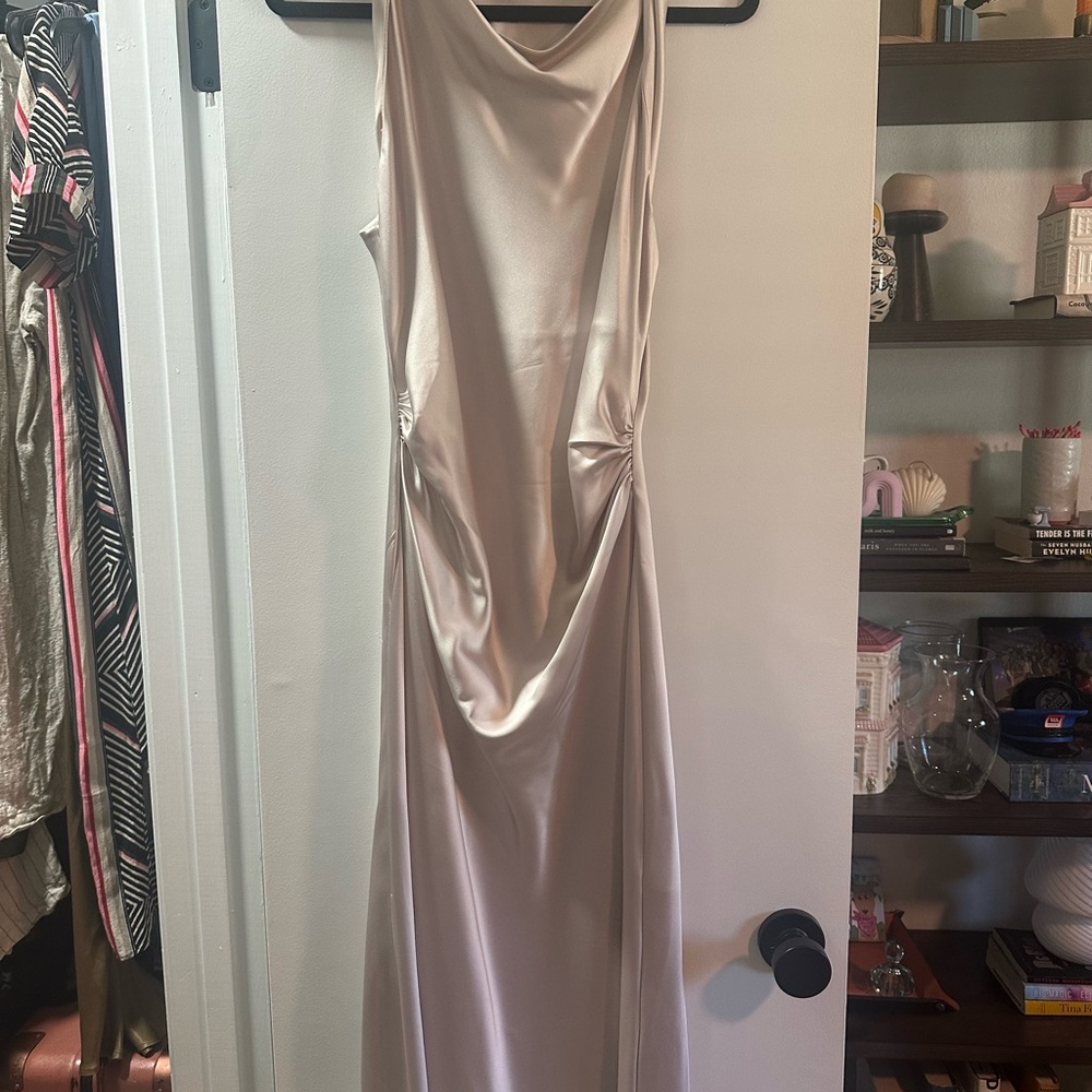 Satin Dress in Cream